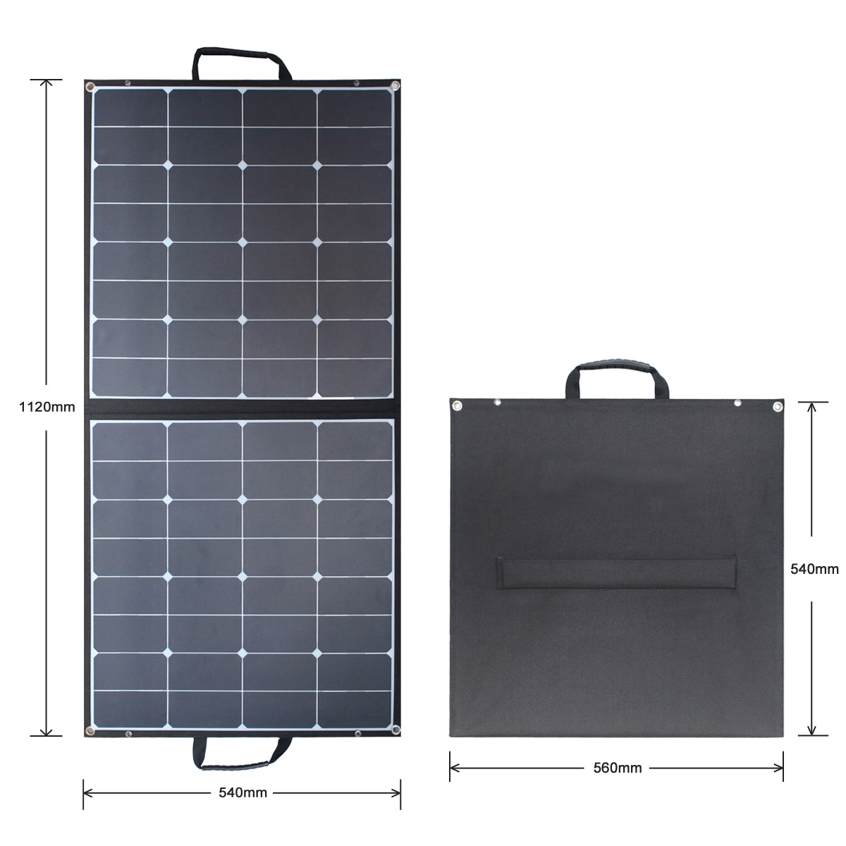 ACOPower 100W Foldable Solar Panel — ETFE, with Kickstands and USB Output