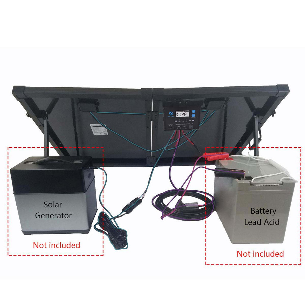 ACOPower 100W Foldable Solar Kit — 12V, with 20A Waterproof Charge Controller