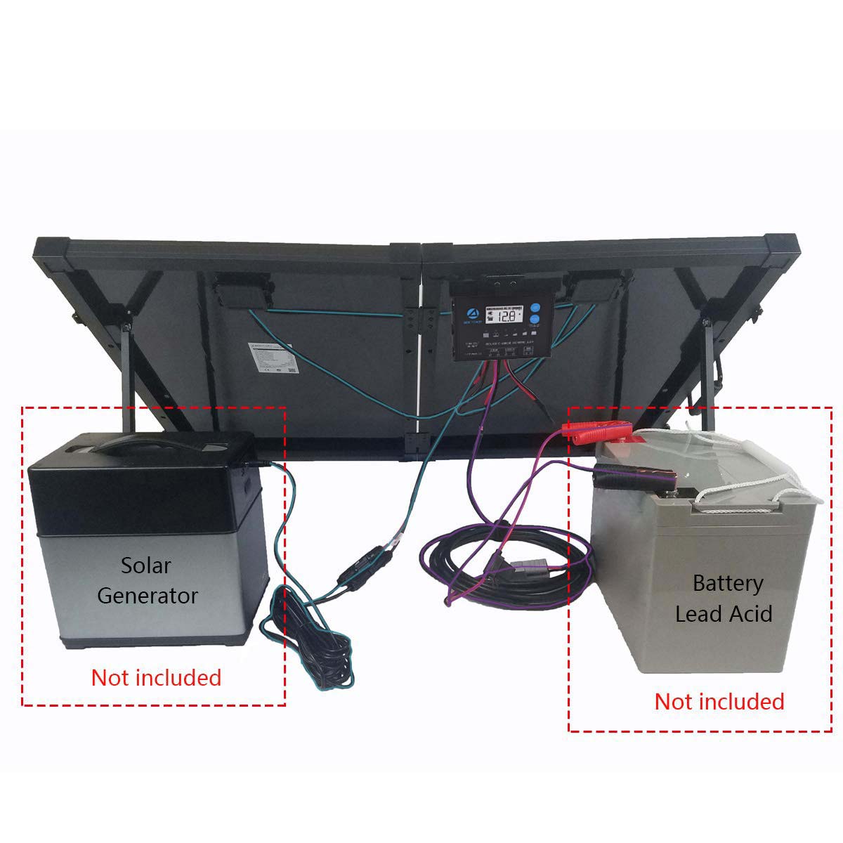 ACOPower 100W Foldable Solar Kit — 12V, with 20A Waterproof Charge Controller