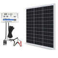 ACOPower 50W Solar Charger Kit — 12V, with 10A Charge Controller and Alligator Clips