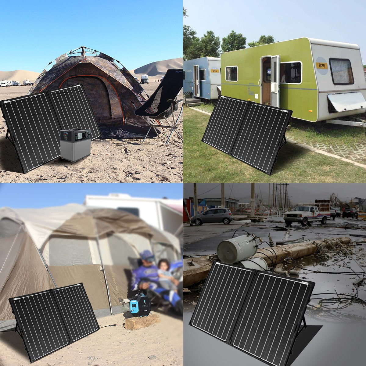 ACOPower 100W Foldable Solar Kit — 12V, with 20A Waterproof Charge Controller